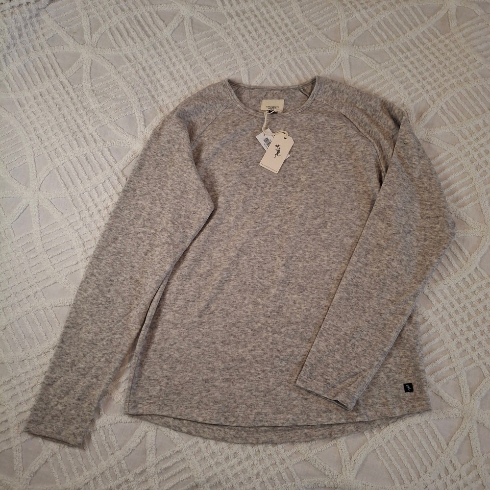Civil Society Supersoft‎ Large Long Sleeve Sweater Rounded Hem Cotton Stretch